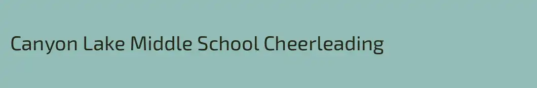 Canyon Lake Middle School Cheerleading 